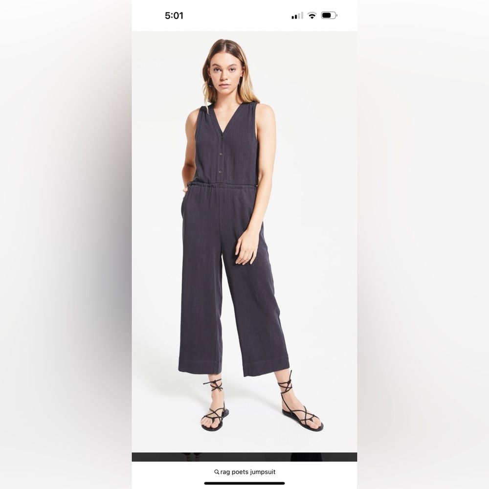 Rag Poets Rappolo Jumpsuit in charcoal